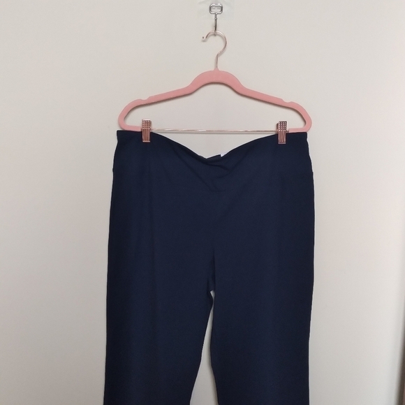 Style & Co Navy Blue Mid Rise Tummy Control Bootcut Ess Yoga Trousers Size XL - Picture 7 of 12